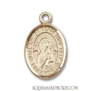  Our Lady of Perpetual Help Small 14kt Gold Medal Jewelry