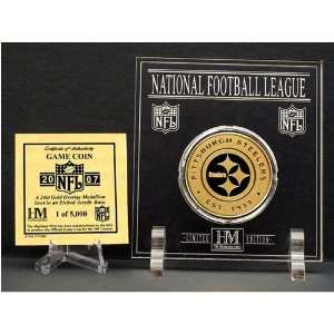   Mint Pittsburgh Steelers 24Kt Gold Game Coin: Sports & Outdoors