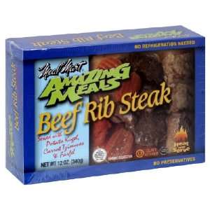  Meal Mart, Beef Rib Steak, 12 OZ (Pack of 12) Health 