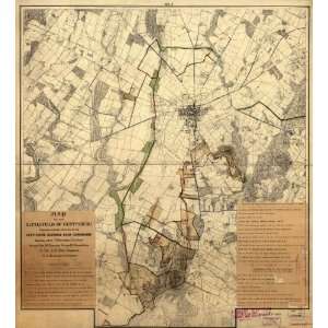  Civil War Map Map of the battlefield of Gettysburg 