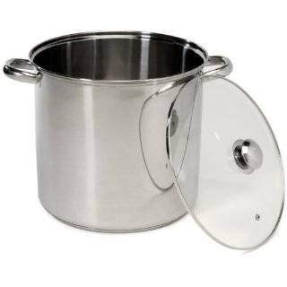   10 Stainless Steel 20 Quart Stock Pot With Glass Lid