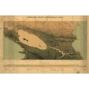  1870s map of Nicaragua Canal: Home & Kitchen