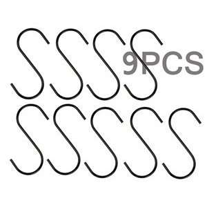   Heavy Duty Steel S Hooks for Plants, Towels + Free Cosmos Cable Tie