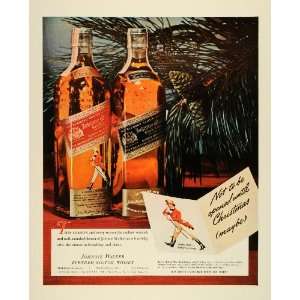  1943 Ad Johnnie Walker Scotch Whisky Bottle Alcohol Canada 