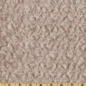  62 Wide Minky Rose Cuddle Latte Fabric By The Yard: Arts 