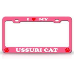 I LOVE MY USSURI Cat Pet Animal High Quality STEEL /METAL 