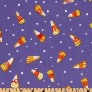  44 Wide Spooktacular Candy Corn Lilac Fabric By The Yard 