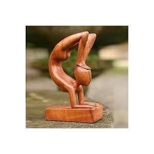  NOVICA Wood sculpture, Abstract Gymnast