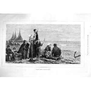  1876 FatherS Coming Dutch Family Waiting Shore Boat: Home & Kitchen