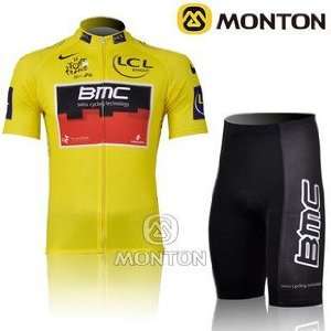  2011 bmc team yellow&red cycling jersey short suit a128 