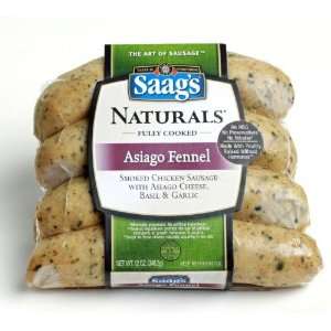 Saags Naturals Chicken Asiago Fennel Sausage 12 oz. Pkg:  