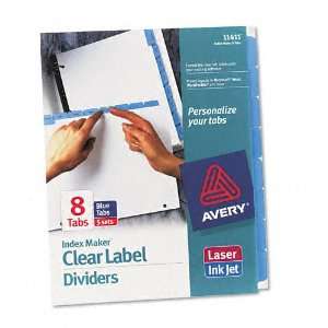 Avery  Index Maker Dividers with Color Tabs, Blue Eight Tab, Letter 
