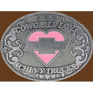  Cowgirls Love Chevy Trucks Buckle