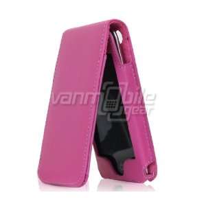 VMG Hot Pink Premium Leatherette Vertical Flip Cover Clutch Case for 