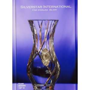 Stunning Crystal Sterling Silver Flower Vase 