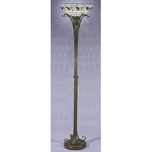  White Basket Wrought Iron Torchiere Lamp: Home Improvement