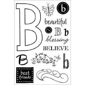 Letter B Theme Clear Rubber Stamp Set   CL002:  Home 