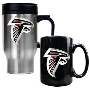  Atlanta Falcons Coffee Cup & Travel Mug Gift Set: Sports 