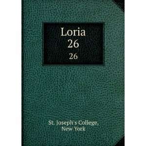  Loria. 26 New York St. Josephs College Books