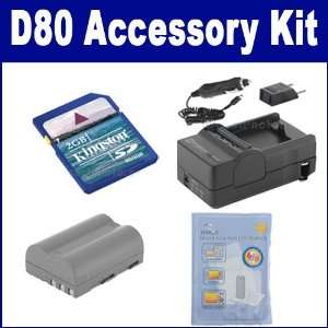  Nikon D80 Digital Camera Accessory Kit includes: ZELCKSG 