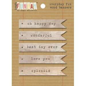  Everyday Fun Wood Banners (My Minds Eye) Arts, Crafts 