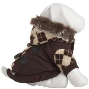  Pet Life Hooded Dog Sweat Jacket Small Brown: Pet Supplies