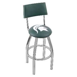  Michigan State University Steel Logo Stool with Back and 