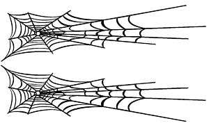 Spider Web Vinyl Decals Stickers (42 x 11)  