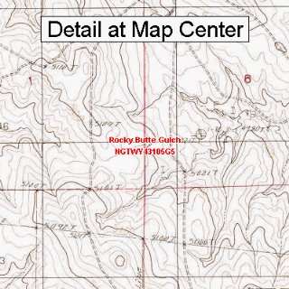 USGS Topographic Quadrangle Map   Rocky Butte Gulch, Wyoming (Folded 