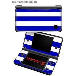  Nintendo DSi XL Skin   Kearas Psycho Stripes Blue and 
