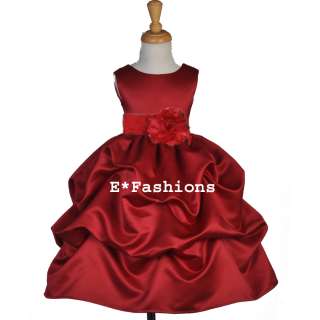 Color Apple Red / with Removable Apple Red Tiebow sash with flower