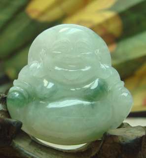 100% Natural Green A Jade Jadeite Buddha God Pendant Necklace (String 