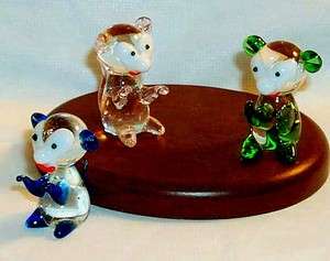 Monkey white faced assorted colors MINI Size ArtGlass hand crafted 6 