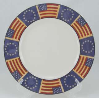Coventry LIBERTY Dinner Plate AMERICAN FLAG Stars  