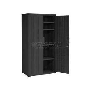  Plastic Storage Cabinet 36x22x72   Charcoal Everything 