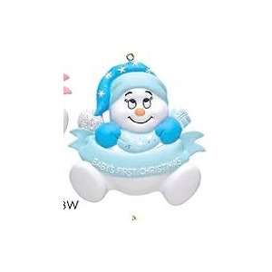   Christmas snowman Personalized Christmas Holiday Ornament: Home