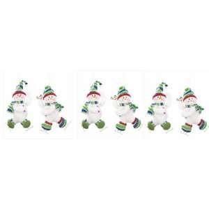  Christmas Tree Snowman Ornaments Set of 6