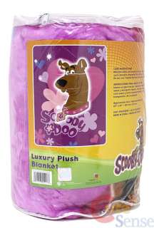 Scooby Doo Plush Blanket Mink Raschel Throw 60x80 Pink  
