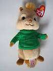 Ty Alvin and the Chipmunks Theodore Plush 7 Beanie