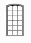 HO Detail Part 12 x Double Hung Archtop Windows #8055  