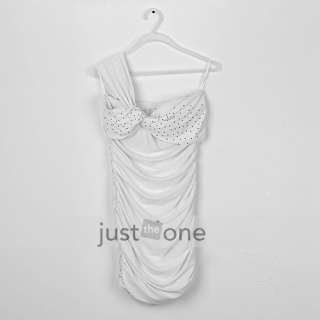 Sexy Women Prom Evening Cocktail Party Mini Dress white  