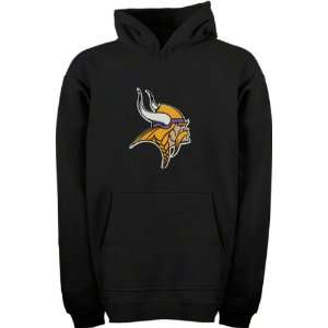  Vikings Youth Black Big Logo Hooded Sweatshirt: Sports & Outdoors