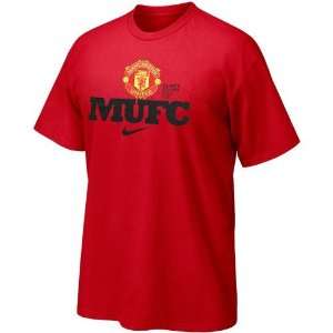    Nike Manchester United Red Core Soccer T shirt: Sports & Outdoors