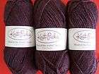 Knit Picks Wool of the Andes 100% wool yarn, Claret Heather, lot of 3