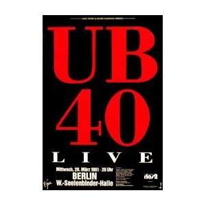 UB40 Berlin 20th March 1991   Logo Music Poster 