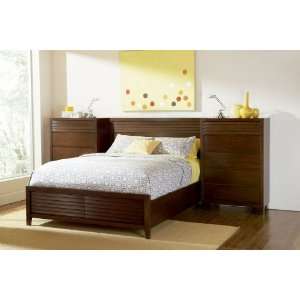   Brown Cherry Bedroom Set(Queen Size Bed, Nightstand, Dresser) Home