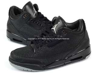 Nike Air Jordan Retro 3 III Flip Black/Metallic Silver Basketball 