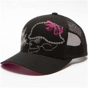  Metal Mulisha Womens Prima Trucker Hat   Black 