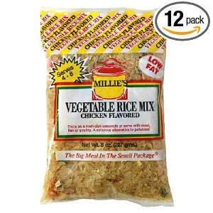 Millies Meals Vegetable Rice with Chicken, 8 Ounce Packages (Pack of 