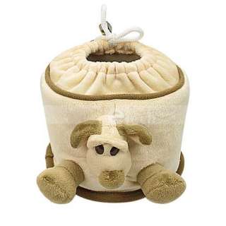 Dog Shaped Fabric Tissue Cover Box Paper Roll Container  